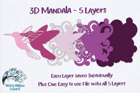 3D Mandala Bundle SVG 3D Paper Wispy Willow Designs 