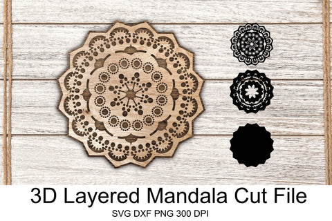 3D Mandala Design. SVG Cut File. 3D Paper Samaha Design 
