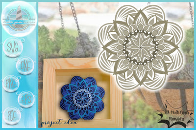 3D Mandala Multi Layered Floral Mandala SVG | 3D Floral Mandala SVG Harbor Grace Designs 