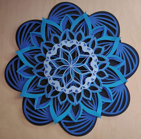 3D Mandala Multi Layered Floral Mandala SVG | 3D Floral Mandala SVG Harbor Grace Designs 