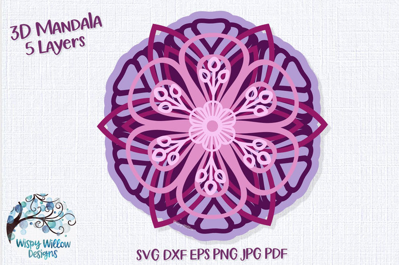 3D Mandala SVG 3D Paper Wispy Willow Designs 