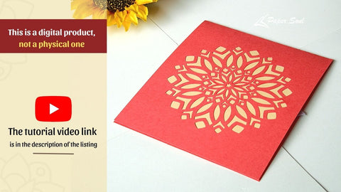 3D mandala SVG file for cricut | Mandala pop-up card template | Paper Soul Craft SVG papersoulcraft 