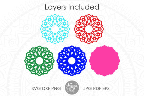 3D Mandala SVG, Layered Mandala SVG SVG Artisan Craft SVG 