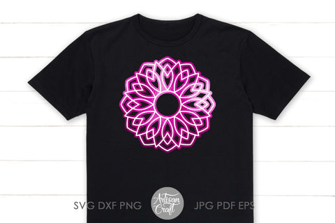 3D Mandala SVG, Layered Mandala SVG SVG Artisan Craft SVG 