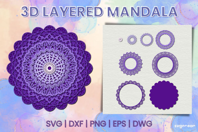 3D Mandala SVG SVG SvgOcean 