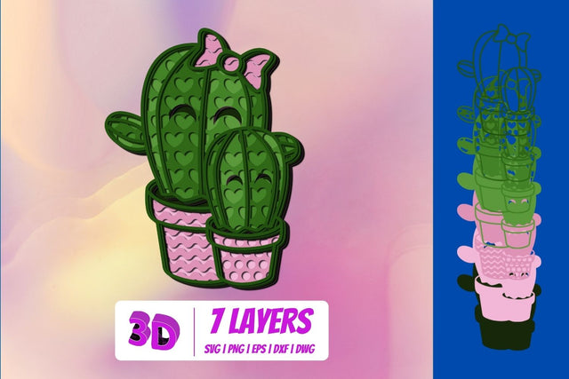 3D Mothers Day Cactus SVG SVG SvgOcean 