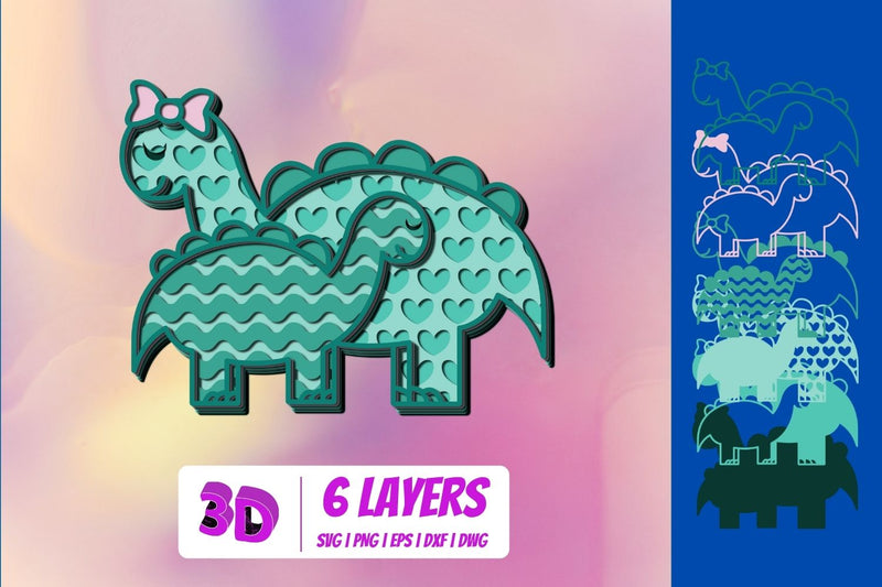 3D Mothers Day Dinosaur SVG SVG SvgOcean 