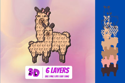 3D Mothers Day Lama SVG SVG SvgOcean 