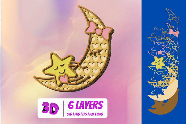 3D Mothers Day Moon SVG SVG SvgOcean 