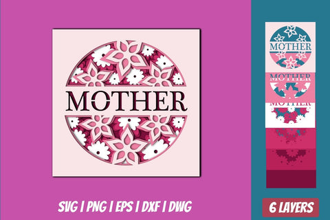 3D Mothers Day Shadow Box SVG SvgOcean 