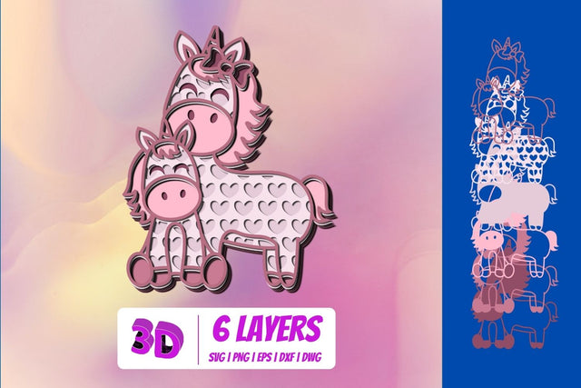 3D Mothers Day Unicorn SVG SVG SvgOcean 