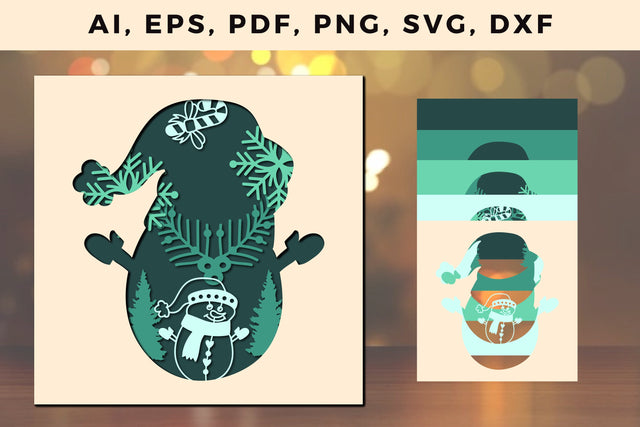 3d multi layer Christmas Shadow Box SVG SVG MD JOYNAL ABDIN 