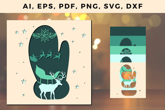 3d multi layer Christmas Shadow Box SVG SVG MD JOYNAL ABDIN 