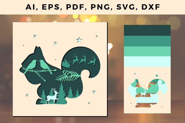 3d multi layer Christmas Shadow Box SVG SVG MD JOYNAL ABDIN 