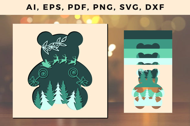 3d multi layer Christmas Shadow Box SVG SVG MD JOYNAL ABDIN 