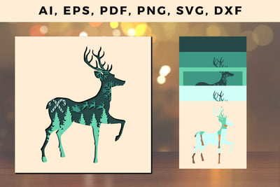 3d multi layer Christmas Shadow Box SVG SVG MD JOYNAL ABDIN 