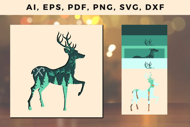 3d multi layer Christmas Shadow Box SVG SVG MD JOYNAL ABDIN 