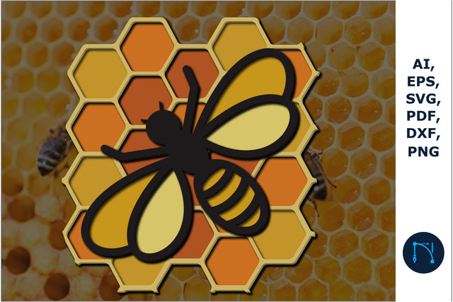 3d Multi-Layered Bee SVG, Dxf Cut Files SVG MD JOYNAL ABDIN 