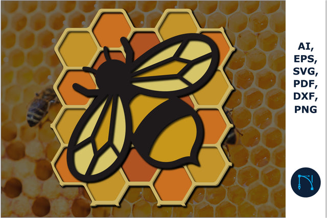 3d Multi-Layered Bee SVG, Dxf Cut Files SVG MD JOYNAL ABDIN 