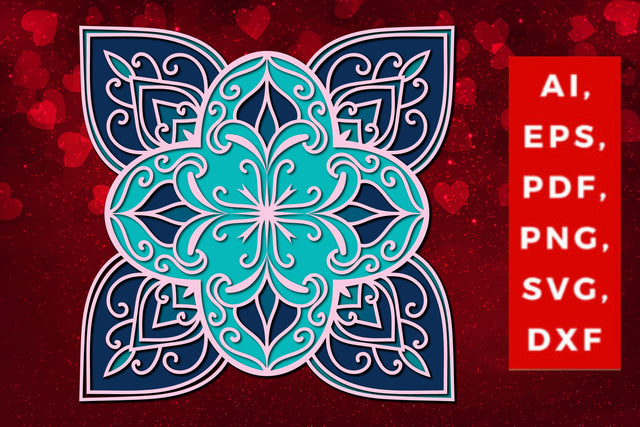 3d multi-layered mandala SVG cut file, Layered mandala, 3D mandala, Papercut mandala, Mandala ornament SVG MD JOYNAL ABDIN 