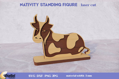 3D Nativity Stand Laser Cut. Christmas Nativity Laser Cut. Nativity Christmas. SVG Evgenyia Guschina 