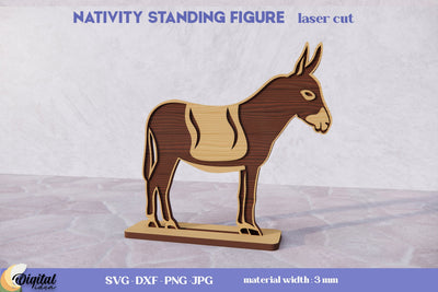 3d Nativity Stand Laser Cut. Christmas Nativity. Nativity Christmas Ornament SVG Evgenyia Guschina 