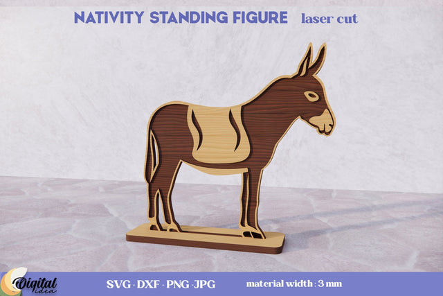 3d Nativity Stand Laser Cut. Christmas Nativity. Nativity Christmas Ornament SVG Evgenyia Guschina 