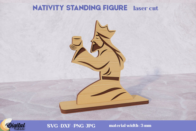 3d Nativity Stand Laser Cut. Christmas Nativity. Nativity Christmas Ornament SVG Evgenyia Guschina 