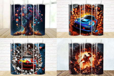 3d New Mega Tumbler PNG Bundle Sublimation Regulrcrative 