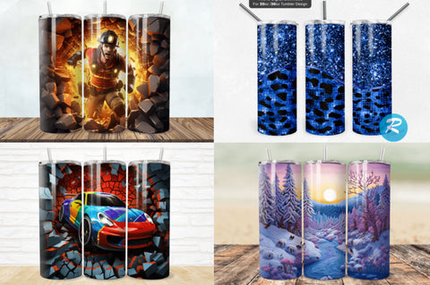 3d New Mega Tumbler PNG Bundle Sublimation Regulrcrative 