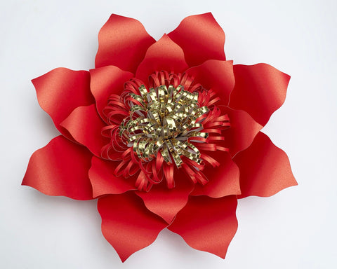 3D Paper Flower 21 with leaf + Video Tutorial SVG CanadaCraftsStudio 