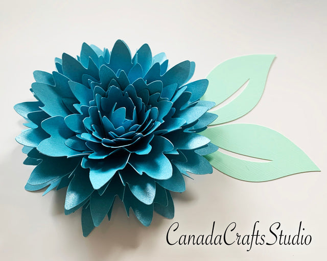 3D Paper Flower #87+ leaf SVG CanadaCraftsStudio 