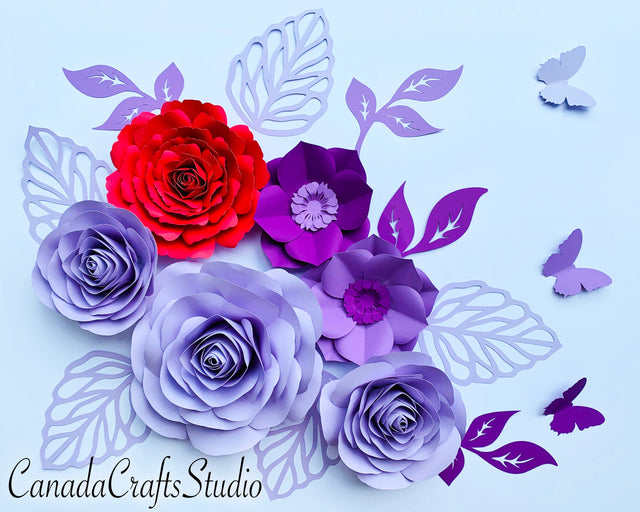 3d Paper Flower, Bundle #8. SVG CanadaCraftsStudio 