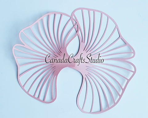 3D Paper Flower + butterfly, leaf and 2 Fringes SVG CanadaCraftsStudio 