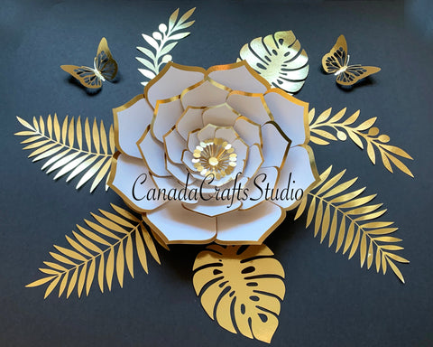 3D Paper flower Composition #72 SVG CanadaCraftsStudio 
