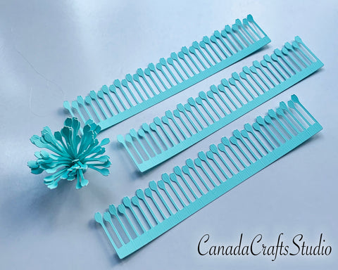 3D Paper Flower Dream Catcher composition. SVG CanadaCraftsStudio 