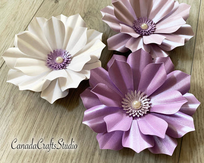 3d Paper Flower SVG and DXF T89 SVG CanadaCraftsStudio 