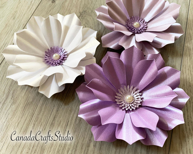 3d Paper Flower SVG and DXF T89 SVG CanadaCraftsStudio 