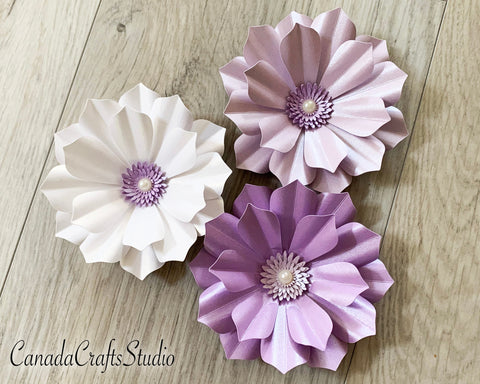 3d Paper Flower SVG and DXF T89 SVG CanadaCraftsStudio 