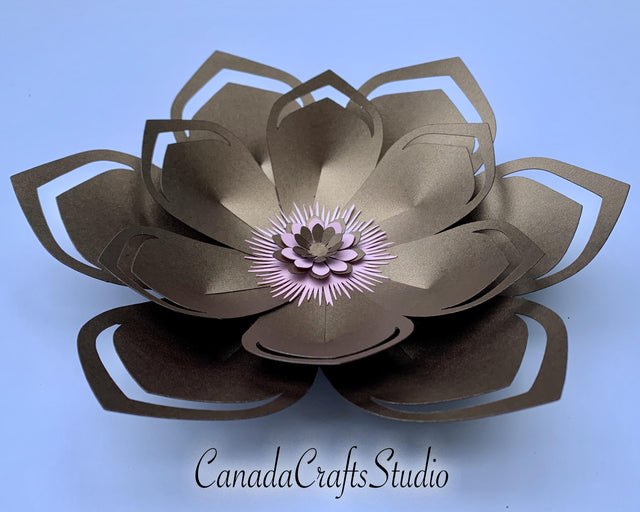 3d Paper Flower Template #48 SVG CanadaCraftsStudio 