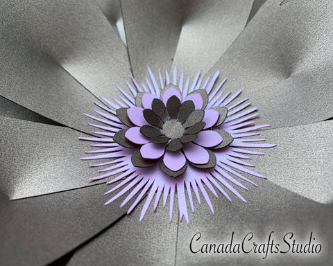 3d Paper Flower Template #48 SVG CanadaCraftsStudio 