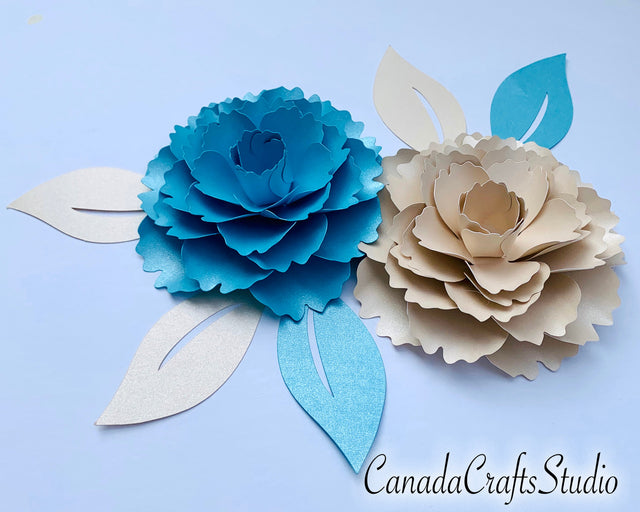 3d Paper Flower Template #49 SVG CanadaCraftsStudio 