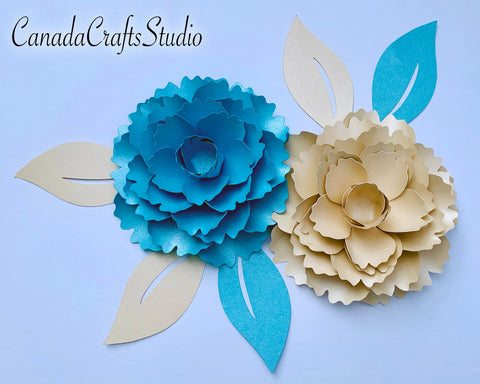 3d Paper Flower Template #49 SVG CanadaCraftsStudio 