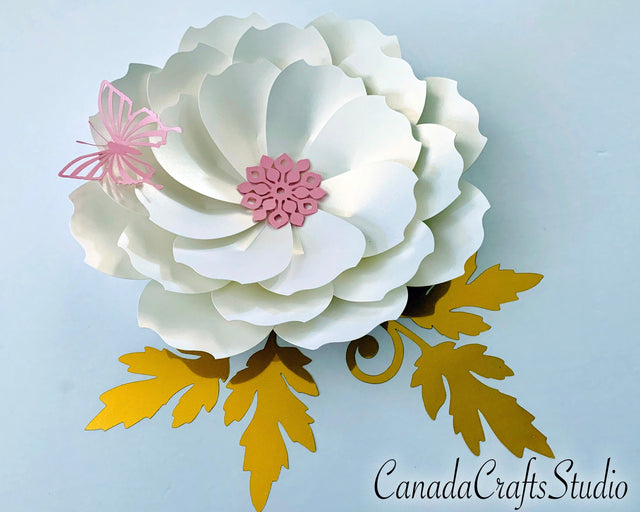 3D Paper Flower Template #55 SVG CanadaCraftsStudio 