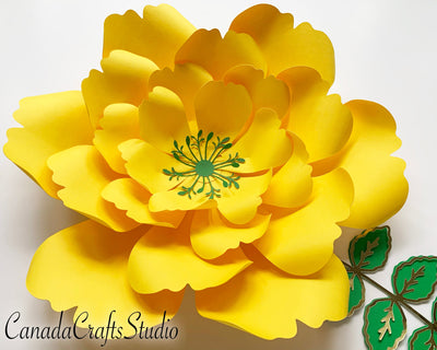 3d Paper flower Template #69 SVG CanadaCraftsStudio 