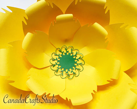 3d Paper Flower Template #70 SVG CanadaCraftsStudio 