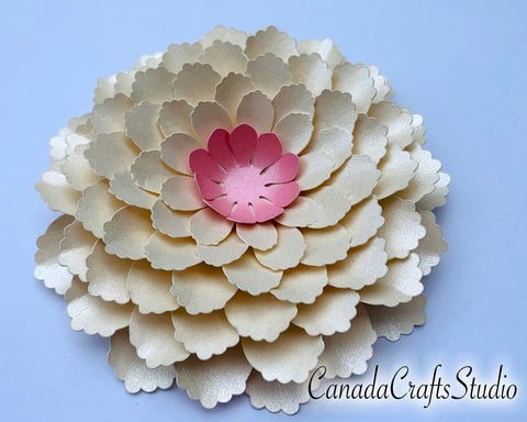 3d Paper Flower Template #9 SVG CanadaCraftsStudio 