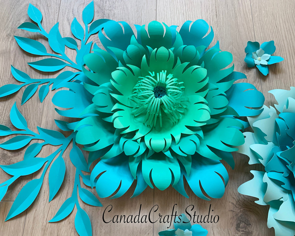 3D Paper Flower Template So Fontsy