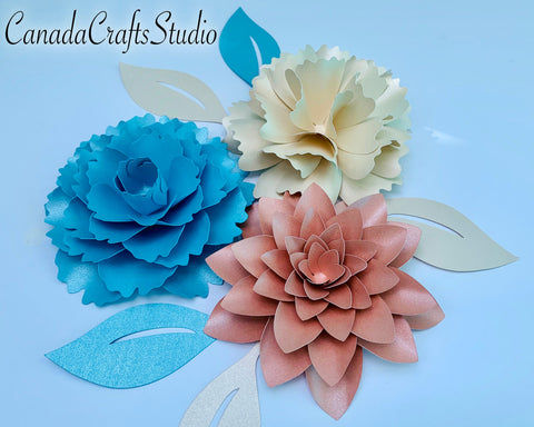 3d Paper Flowers, Bundle 5 SVG CanadaCraftsStudio 