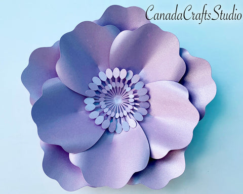 3D Paper Flowers T57, leaf and butterfly + Video Tutorial SVG CanadaCraftsStudio 